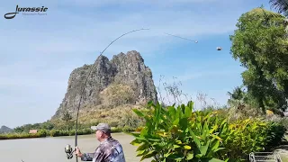 Giant Siamese carp fishing in Thailand at Jurassic