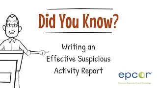 Writing an Effective Suspicious Activity Report