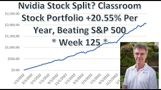 Nvidia Split? Classroom Dividend-Growth Stock Portfolio +20.55% Per Year Beating the S&P 500–Week125