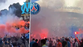 OM - PSG • L’ambiance déjà BOUILLANTE devant le Vélodrome ! • HD