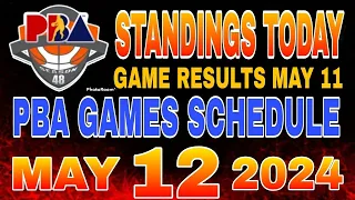 PBA Standings today as of May 11, 2024 | PBA Game results | Pba schedule May 12, 2024