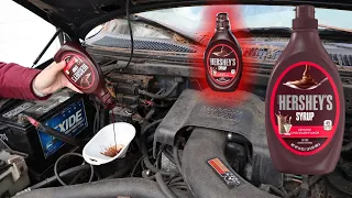 Using HERSHEY'S SYRUP as ENGINE OIL in My FORD