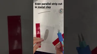 Cut a parallel strip in metal clay #metalclay #clayart