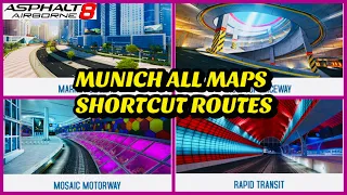 Asphalt 8, All Munich Maps Shortcut Routes Specially For Beginners 2023