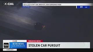 California Highway Patrol in pursuit of a stolen vehicle