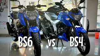 TVS Apache RTR 1604V | BS4 vs BS6 | Key changes & Differences | Side by side comparison