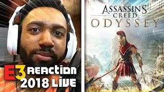 ASSASSINS CREED ODYSSEY LIVE REACTION! - SONY [E3 2018] | runJDrun