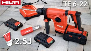 Brutal hammer drill Hilti TE 6- 22 with detachable SDS plus and impact energy 2.5J