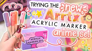 What can we make with THESE!? | ARRTX ANIME ACRYLIC MARKER SET! | #dtiyschallenge