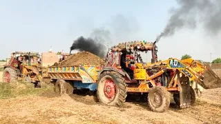 Tractor Trolley Pulling Fail Stuck In The Canal With Help MTZ Tractor & Belarus Tractor | tractor