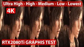 Shadow of the Tomb Raider | RTX 2080Ti | Ultra High Vs. High Vs. Medium Vs. Low Vs. Lowest