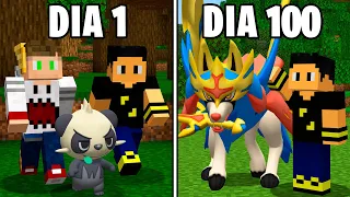 Sobrevivi 100 Dias Com Youtubers de Pokémon no Minecraft Pixelmon - O FILME 3