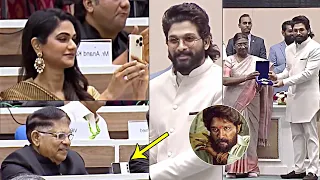 Allu Arjun Receives National Award for Pushpa Movie | Best Actor Allu Arjun | Allu Sneha Reddy