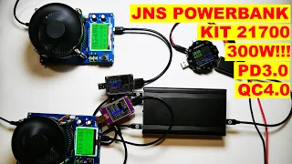 Power bank JNS S30 на 300W!!! 3xPD100W / KIT 7x21700  110Wh / PD3.0 QC4.0