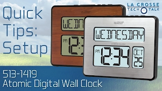 Digital Atomic Wall Clock Setup Instructions