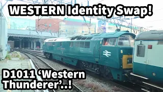WESTERN Identity SWAP! D1015 Becomes D1011 ‘Western Thunderer’..! plus 50007 & D213 at BHM 01/06/24