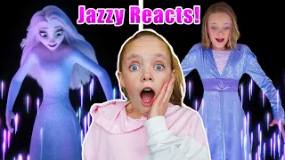 Frozen 2, Show Yourself, Jazzy Reacts to her Elsa Cover Song on Kids Fun TV