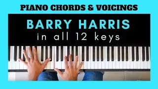 BARRY HARRIS Tutorial 2-5 Chords Progression in all 12 keys | JAZZ PIANO CHORDS EXERCISE