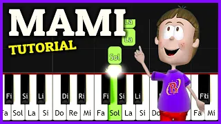 CANCIÓN FÁCIL PARA MAMÁ / Mami Piano Tutorial con Notas Fáciles