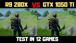 R9 280x Vs Gtx 1050 Ti Benchmark - 12 Games Tested