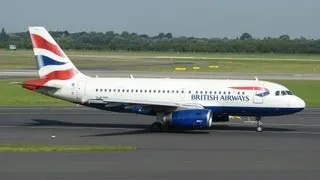 British Airways Airbus A319-131 [G-EUPO] Takeoff at Düsseldorf