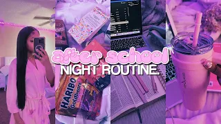 AFTER SCHOOL NIGHT ROUTINE | target run, solo date, homework, skincare, haul