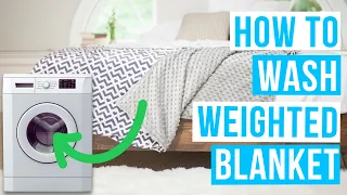 How to WASH A WEIGHTED BLANKET | Clean, wash and dry blanket with glass beads