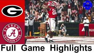 #3 Georgia vs #2 Alabama Highlights | College Football Week 7 | 2020 College Football Highlights