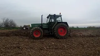 Fendt favorit 614 LS-Fiat 100-90 -plow with  3 furrow kverneland MZ  and 4 furrow terra