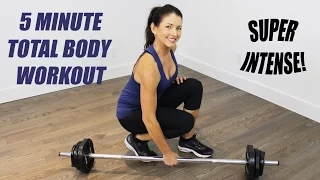 5 Minute Total Body Barbell Workout - Climb the Ladder