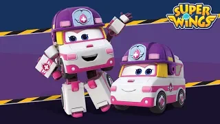 White Ambulance | Superwings M/V | English Song | Car Song