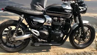 Triumph Speed Twin Full Exhaust System | Exhaust Sound and Walk around