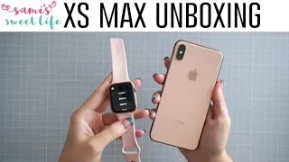 Gold iPhone XS Max & 44mm Apple Watch Gold Aluminum Series 4 Unboxing