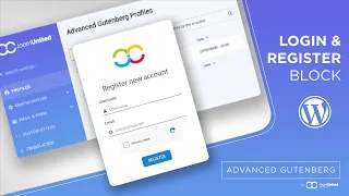 Gutenberg Login and Register Block