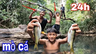 Sang Vlog | 24h MÒ CÁ SUỐI & Sống Trong Rừng Sâu | 1 Ngày Bội Thu Của Team