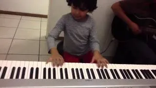 6 year old Justin practicing the pentatonic scale,,check him out