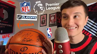 ASMR Whispering All About Sports Until YOU SLEEP 😴🏀 (whisper ramble)