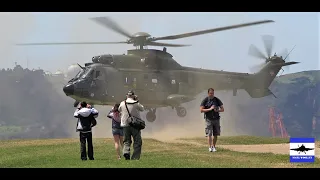 Swiss Air Force Super Puma attracts close up crowd