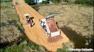 Last Update Small Project Building New Village Road By Mini Dozer And Truck 5TON Spreading Stone