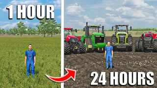 I spend 24H CREATING FIELDS with BIG TRACTORS | Farming Simulator 22 Timelapse