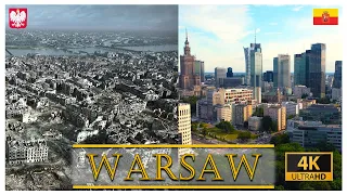 Warsaw Drone Footage 4K - Before and After WW2