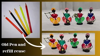 Best Out of waste craft ideas| Pen Refill reuse ideas| Home decor ideas| DIY Paper craft |