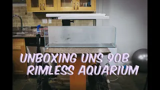 Unboxing UNS 90b rimless long aquarium