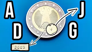 RARE Germany 2 euro 2002 - {A,D,F,G,J}