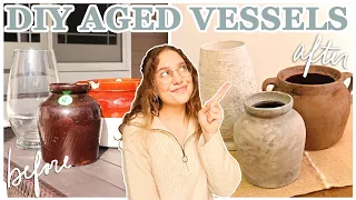 DIY aged vessels using 3 faux antique effects ✨ | easy thrift flips on a budget | Brooke Ava