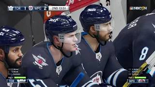 NHL® 18 PS4 Pro: 2017 Opening Night Matchup: Toronto Maple Leafs vs Winnipeg Jets.