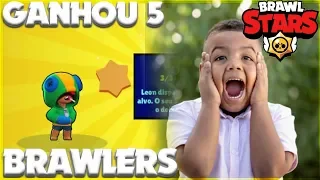 (GANHOU 5 BRAWLERS!!) AS MELHORES REAÇÕES AO GANHAR BRAWLER NOVO!! BRAWL STARS