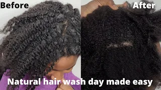 Do this before washing your hair / wash day made easy / Natural Hair wash day routine