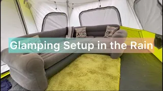 Rainy Day Glamping | Conquering the Elements and Setting up my Tent | Joe Houston