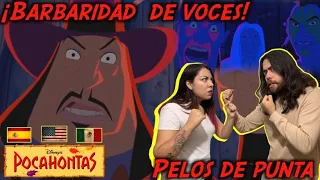 Reacción Doblaje Latino vs Español: Pocahontas: ¡BARBAROS! #disney #pocahontas #barbaros